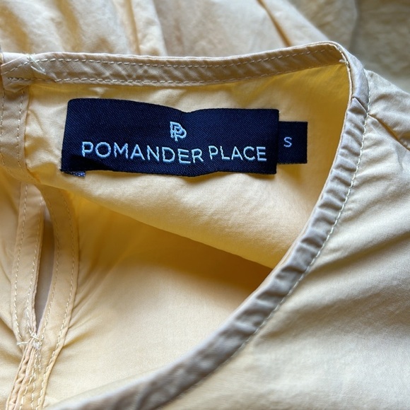 TUCKERNUCK POMANDER PLACE Olivia
Peplum Top Blouse Yellow Keyhole Back Sz S - Picture 10 of 14